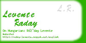 levente raday business card